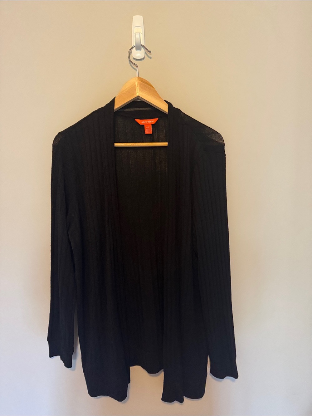 Joe Fresh Black Lightweight Open-Front Cardigan